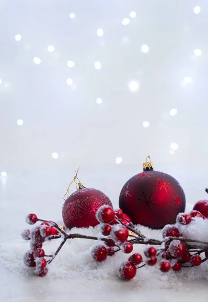 Vánoční scéna se sněhem — Stock fotografie