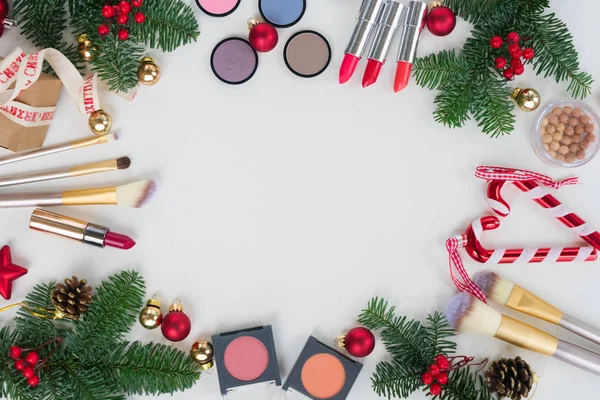 Christmas make up cosmetics — Stock Photo, Image