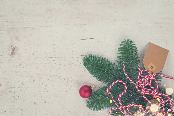 Natale piatto lay scena in stile — Foto Stock