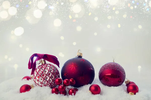 Christmas scene with snow — Stock Photo, Image