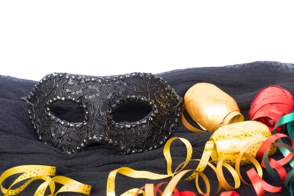 Maskeli balo süslemeleri ile maske — Stok fotoğraf