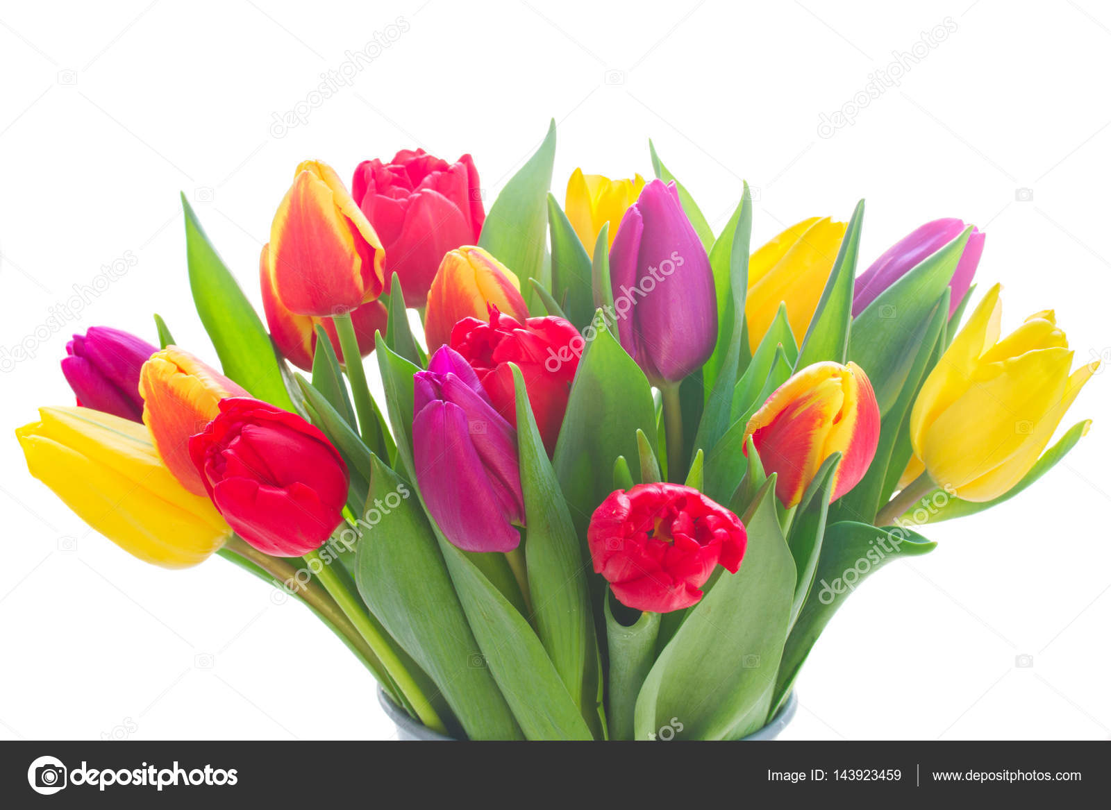 yellow and red tulip bouquet