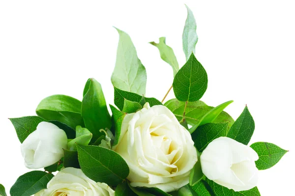 Kimppu tulppaanit ja ruusut — kuvapankkivalokuva