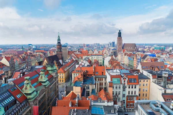 Dächer von Breslau — Stockfoto