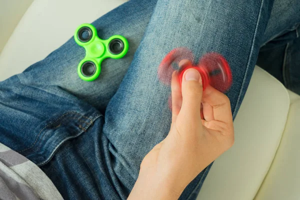 Fidget spinner, popular relaxing toy, generic design — Stok Foto