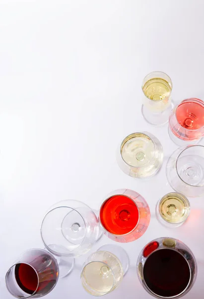 와인 안경의 집합 — 스톡 사진