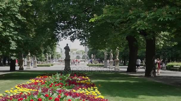 Саксонських парк, Варшава — стокове відео
