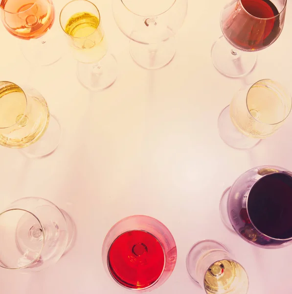 Set of glasses with wine — Stock Photo, Image