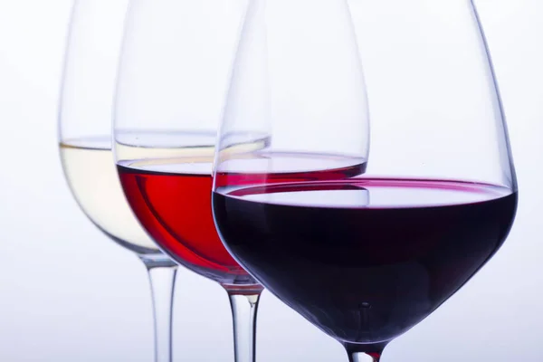 Set of glasses with wine — Stock Photo, Image