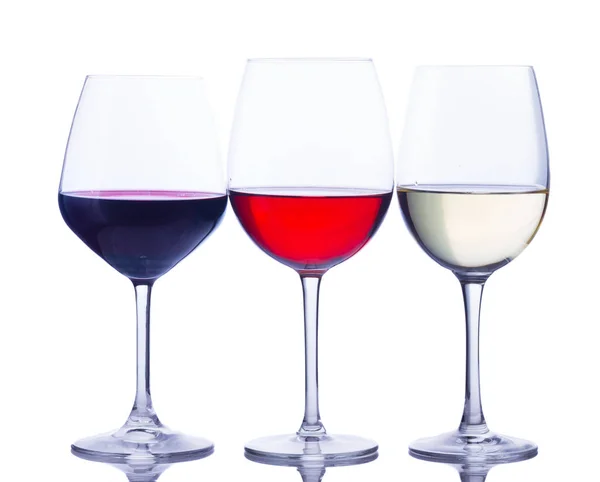 Set of glasses with wine — Stock Photo, Image