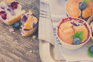 Yaban mersini ile cupcakes