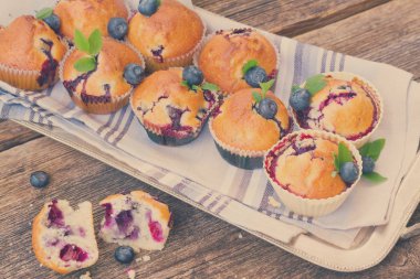 Yaban mersini ile cupcakes