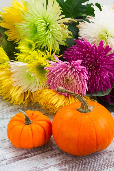 Pumpkins on table — Stock Photo, Image