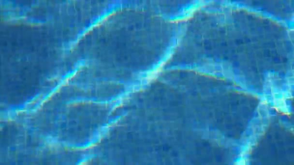Blue pool water — Stock Video