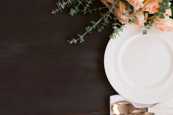 Tableware set on table — Stock Photo, Image