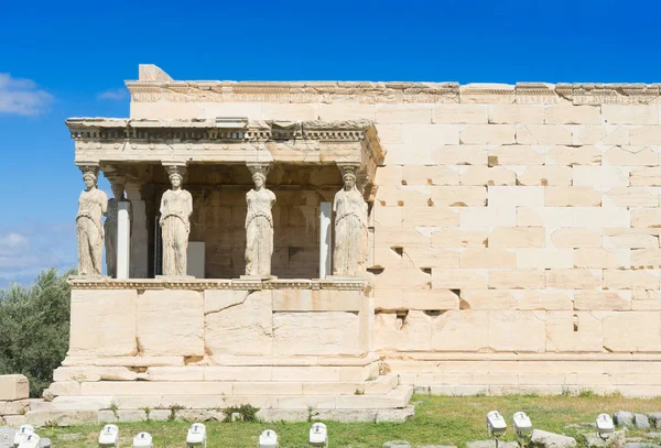 Erechtheion temple in Acropolis of Athens — Stock Photo, Image