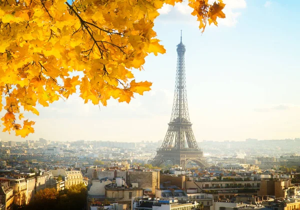 Eyfel turu ve Paris şehir manzarası — Stok fotoğraf