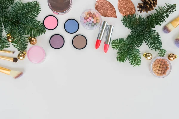 Christmas make up cosmetics — Stock Photo, Image