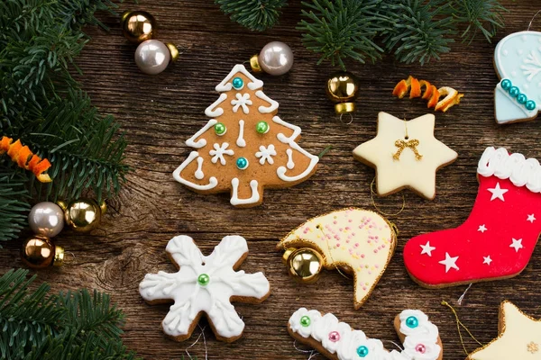 Biscoitos de gengibre de Natal — Fotografia de Stock