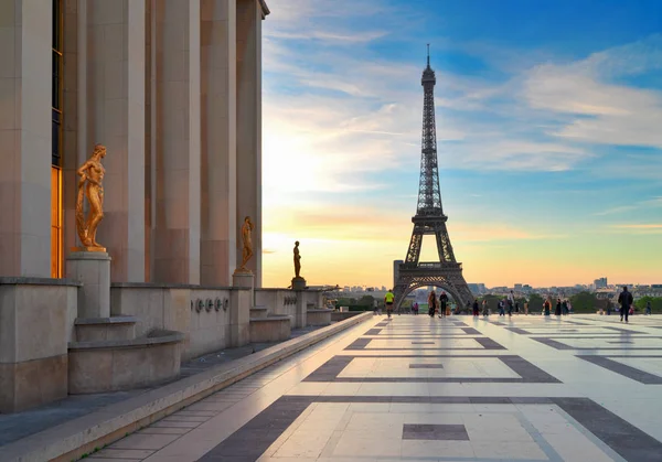 Eiffel tour and from Trocadero, Paris — Stock Photo, Image