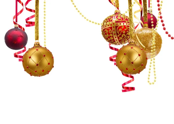 Red christmas balls — Stock Photo, Image