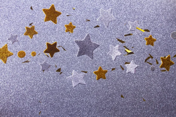 Estrelas de Natal de prata e ouro — Fotografia de Stock