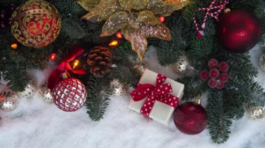 Kar ile Noel sahne