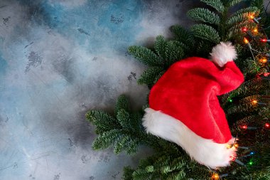 Noel sahne Snata şapka ile