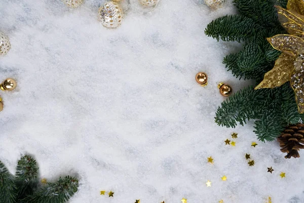 Jul scen med snö — Stockfoto