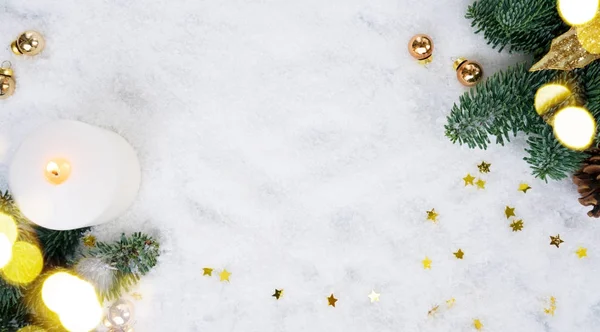 圣诞节场景与雪 — 图库照片