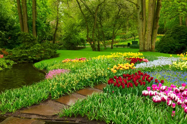 봄 정원의 정식 정원 — 스톡 사진