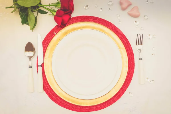 Alla hjärtans dag middag — Stockfoto