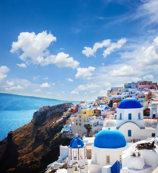 Oia, geleneksel Yunan köyü. — Stok fotoğraf