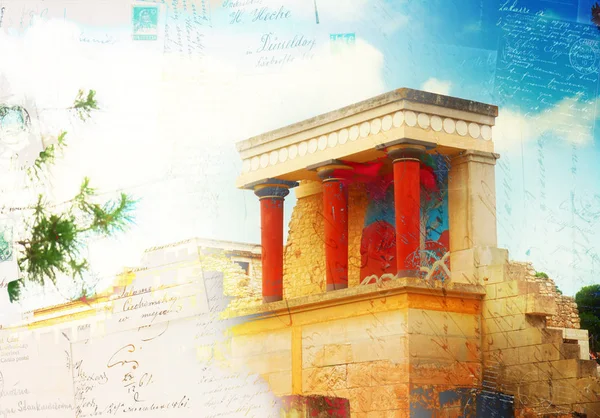 Palacio Knossos en Creta, Grecia — Foto de Stock