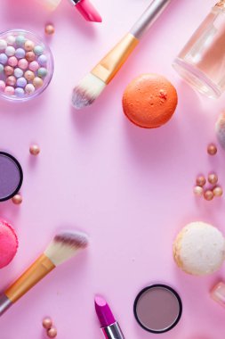 Ürünler ve macaroons oluşturan