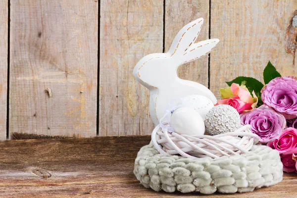 Rabbit with eggs — Stock Photo, Image