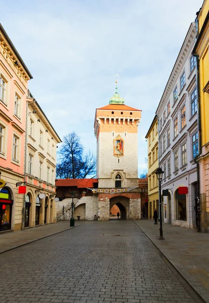 Calle en la vieja Cracovia, Polonia —  Fotos de Stock