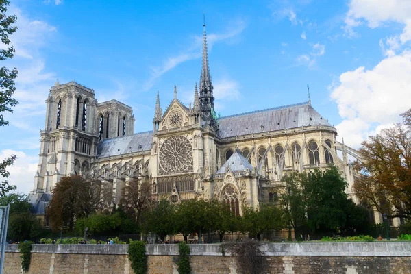 Notre Dame katedrális, Párizs Franciaország — Stock Fotó