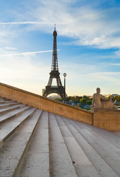 Eiffel túra és Trocadero, Párizs — Stock Fotó