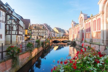Colmar, güzel şehir Alsace, Fransa