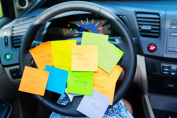 Para fazer a lista em um carro — Fotografia de Stock