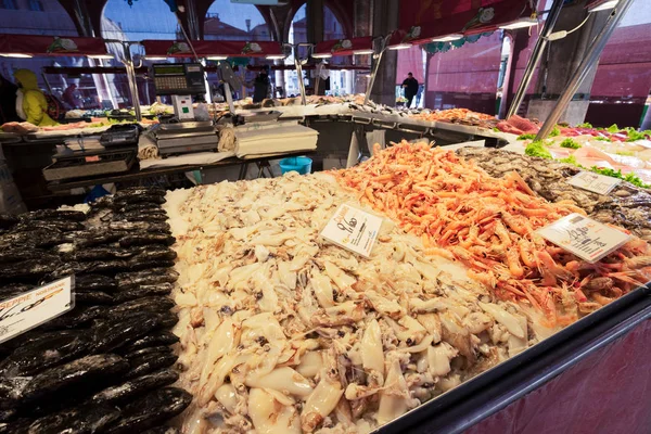 Venetiaanse vismarkt — Stockfoto