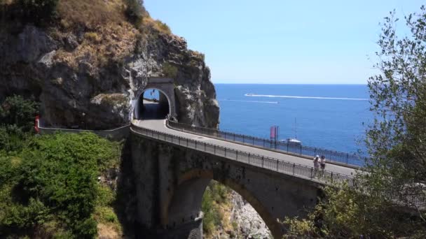 Carretera de la costa de Amalfi, Italia — Vídeos de Stock