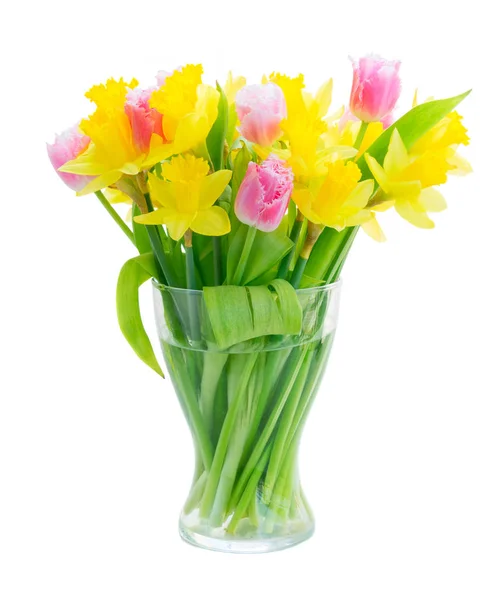 Boeket van tulpen en narcissen — Stockfoto