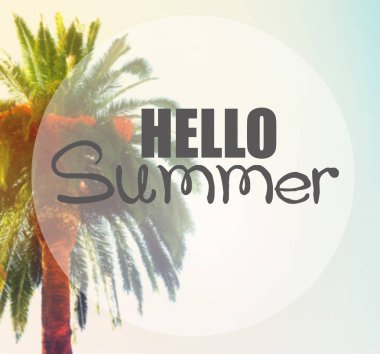 palmiye ağacı retro tarzı