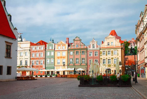 Rönesans evler, Poznan, Polonya — Stok fotoğraf