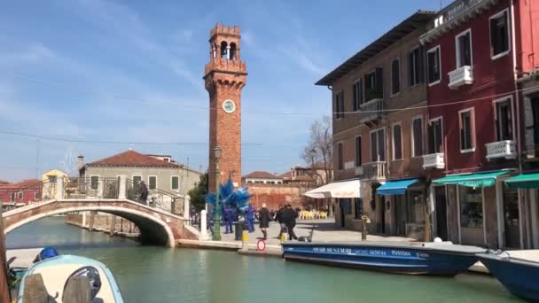 Oude binnenstad van Murano, Italië — Stockvideo