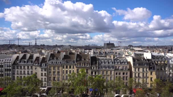 Vintage roofs of Paris — Stock Video