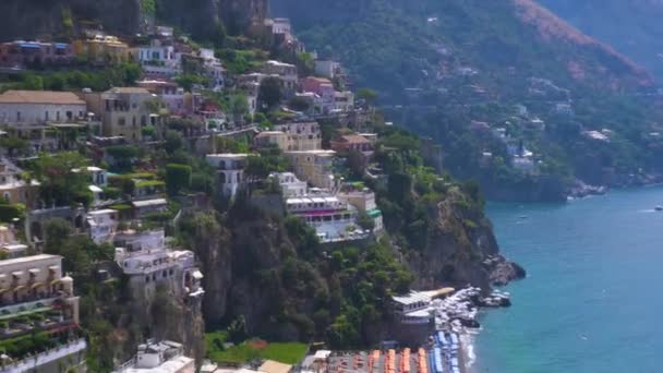 Positano tatil köyü, İtalya — Stok video