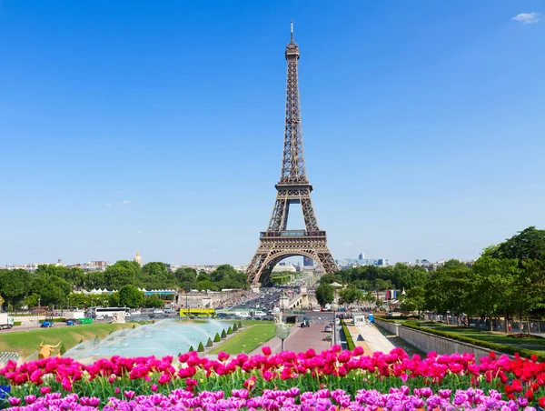 Eiffel túra és Trocadero, Párizs — Stock Fotó